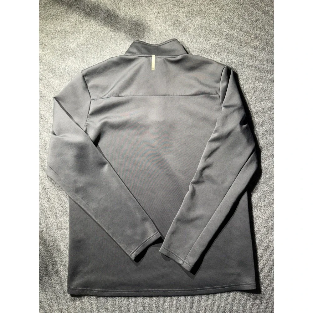 Layer 8 Mens Qwick-Dry Quarter Zip Pullover Charcoal Gray Athletic Shirt Large